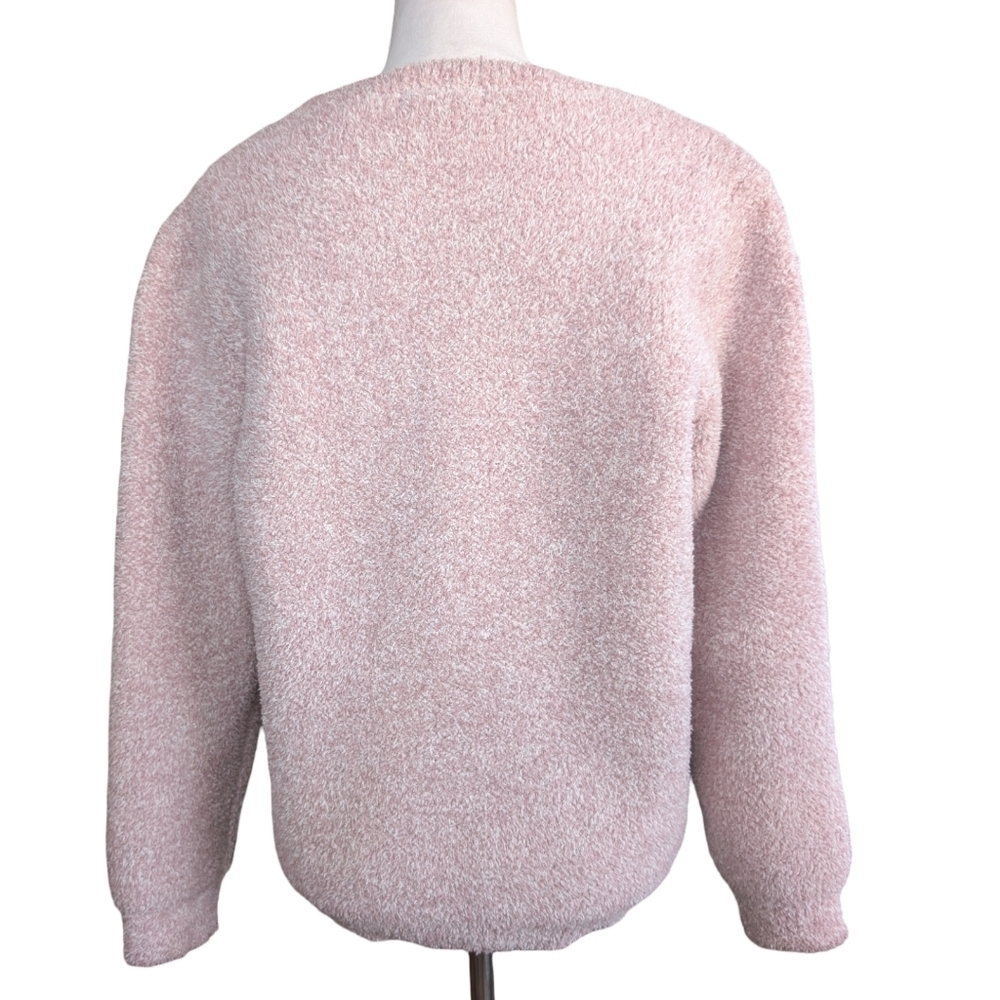 Barefoot Dreams Cozychic Pink Crewneck Sweater Size Medium - Picture 7 of 11